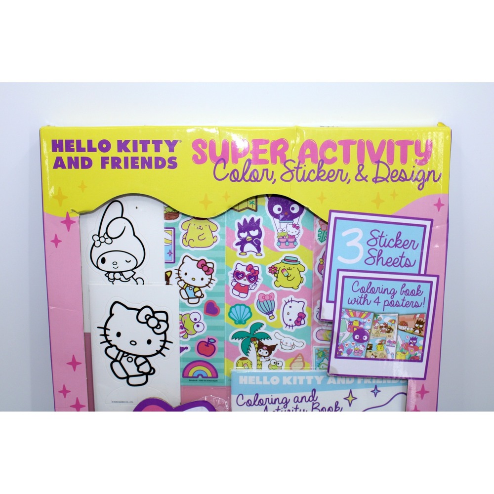 Hello Kitty and Friends Super Activity Color Sticker & Design Set Bendon Sanrio - Picture 2 of 4